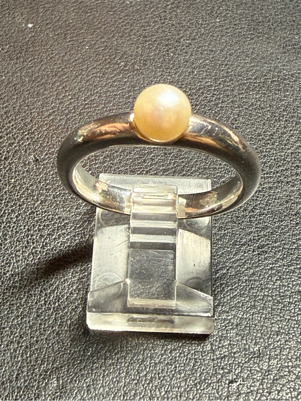 Ti Sento 925 Sterling 6.5mm Real Freshwater Pearl Minimalist Ring Size 10.5